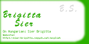 brigitta sier business card